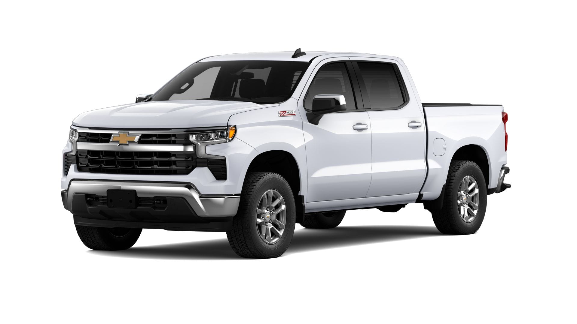 2026 Chevrolet Silverado 1500 LT in Summit White — front three-quarter view
