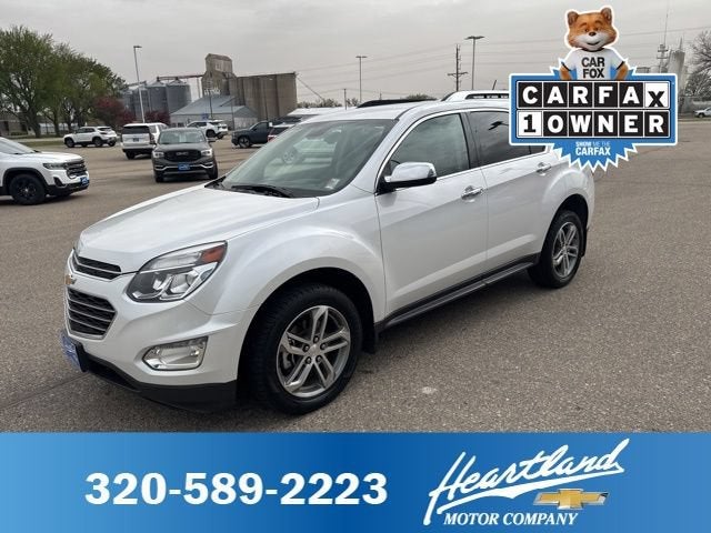 2016 Chevrolet Equinox LTZ in Iridescent Pearl Tricoat — front three-quarter view
